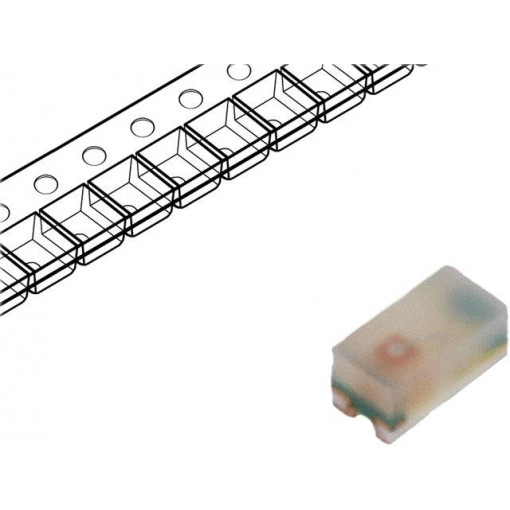 HSMG-C280; LED; SMD; 0402; green; 4.5÷15mcd; 1x0.5x0.4mm; 150°; 2.2÷2.6V; 20mA; BROADCOM (AVAGO)