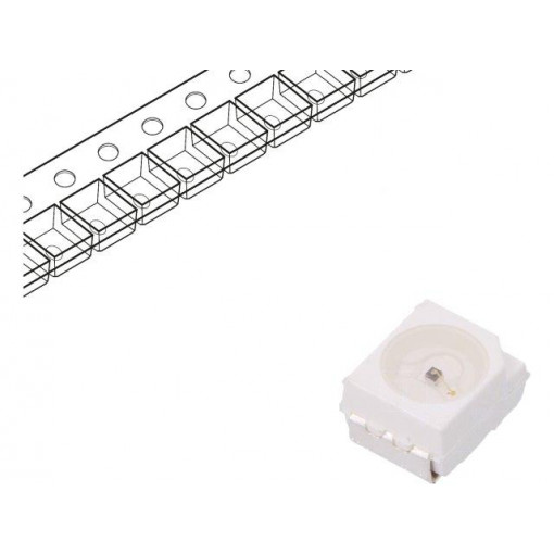 HSMH-A100-N00J1; LED; SMD; 3528,PLCC2; red; 28.5÷50mcd; 3.5x2.8x1.9mm; 120°; 20mA; BROADCOM (AVAGO)