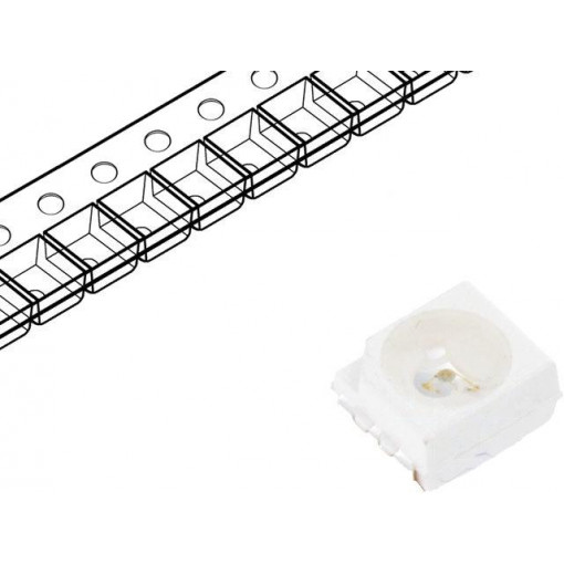 HSMM-A101-R00J1; LED; SMD; 3528,PLCC2; green; 112.5÷200mcd; 3.5x2.8x1.9mm; 120°; BROADCOM (AVAGO)