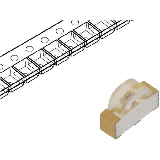 HSMS-C680; LED; SMD; 1208; red; 2.8÷5.1mcd; 3x2x1mm; 115°; 2÷2.6V; 20mA; 65mW; BROADCOM (AVAGO)