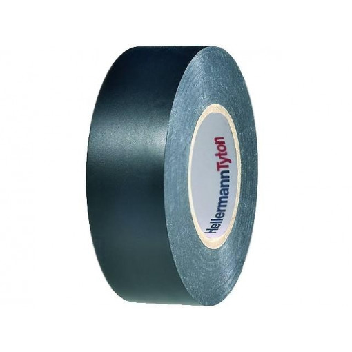 710-00126; Tape: electrical insulating; W: 19mm; L: 25m; Thk: 0.15mm; black; HELLERMANNTYTON