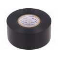 710-00703; Tape: electrical insulating; W: 38mm; L: 20m; Thk: 0.21mm; black; HELLERMANNTYTON