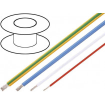 51076; Wire; HELUTHERM® 145; stranded; Cu; 1x0,25mm2; polyolefine; yellow; HELUKABEL