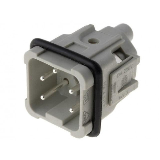 1-1103402-1; Connector: HDC; male; HTS HA; PIN: 5; 4+PE; size 1; 10A; 250V; TE Connectivity 1-1103402-1; Connector: HDC; male; HTS HA; PIN: 5; 4+PE; size 1; 10A; 250V; TE Connectivity