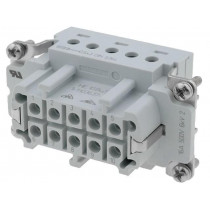 1-1103637-1; Connector: HDC; female; HTS HE; PIN: 10; 10+PE; size 4; 16A; 400V; TE Connectivity