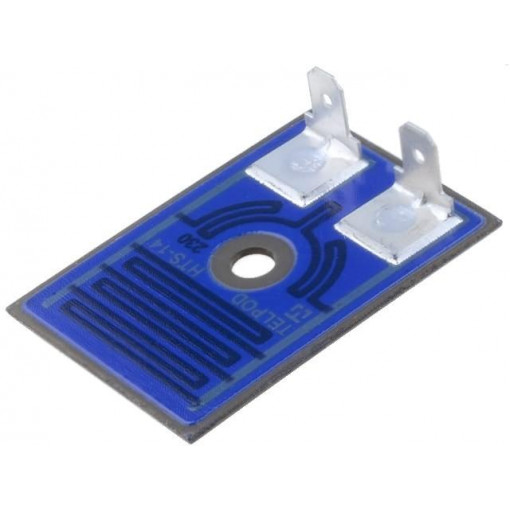HTS-14-230-100-3/4.8; Resistor: thick film; heating; screw; 100W; Temp: -40÷200°C; H: 1mm; TELPOD HTS-14-230-100-3/4.8; Resistor: thick film; heating; screw; 100W; Temp: -40÷200°C; H: 1mm; TELPOD