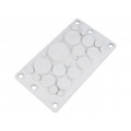 HTX-23-TPE; Multigate grommet; TPE (thermoplastic elastomer); light grey; HT HI TECH POLYMERS OY