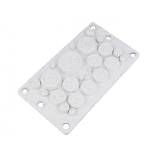HTX-23-TPE; Multigate grommet; TPE (thermoplastic elastomer); light grey; HT HI TECH POLYMERS OY