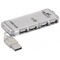 68879; Hub USB; USB 1.1,USB 2.0; white; Number of ports: 4; 480Mbps; Goobay