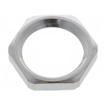 1.161.0700.01; Nut; PG7; brass; nickel; Thk: 2.8mm; Spanner: 15mm; Thread: PG; HUMMEL