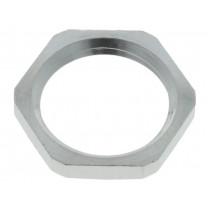 1.161.0900.01; Nut; PG9; brass; nickel; Thk: 2.8mm; Spanner: 18mm; Thread: PG; HUMMEL 1.161.0900.01; Nut; PG9; brass; nickel; Thk: 2.8mm; Spanner: 18mm; Thread: PG; HUMMEL
