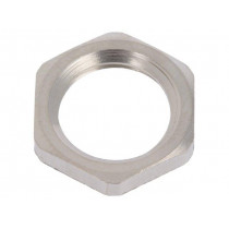 1.161.1200.50; Nut; M12; brass; nickel; Thk: 2.8mm; Spanner: 15mm; Thread: metric; HUMMEL 1.161.1200.50; Nut; M12; brass; nickel; Thk: 2.8mm; Spanner: 15mm; Thread: metric; HUMMEL