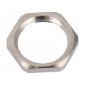 1.161.1600.50; Nut; M16; brass; nickel; Thk: 2.8mm; Spanner: 19mm; Thread: metric; HUMMEL
