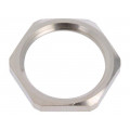 1.161.2000.50; Nut; M20; brass; nickel; Thk: 3mm; Spanner: 23mm; Thread: metric; HUMMEL