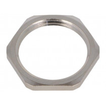 1.161.2500.50; Nut; M25; brass; nickel; Thk: 3.5mm; Spanner: 29mm; Thread: metric; HUMMEL 1.161.2500.50; Nut; M25; brass; nickel; Thk: 3.5mm; Spanner: 29mm; Thread: metric; HUMMEL
