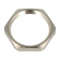 1.167.1100.01; Nut; with earthing; PG11; brass; nickel; Thk: 3mm; Spanner: 21mm; HUMMEL