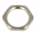 1.167.2000.50; Nut; with earthing; M20; brass; nickel; Thk: 3mm; Spanner: 24mm; HUMMEL