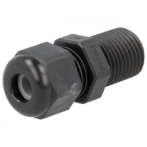 1.209.0701.61; Cable gland; with long thread; PG7; IP68; Mat: polyamide; black; HUMMEL