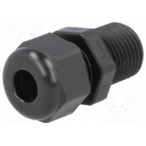 1.209.0901.60; Cable gland; with long thread; PG9; IP68; Mat: polyamide; black; HUMMEL