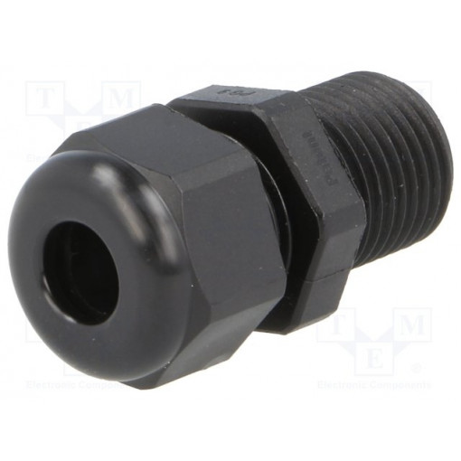 1.209.0901.60; Cable gland; with long thread; PG9; IP68; Mat: polyamide; black; HUMMEL
