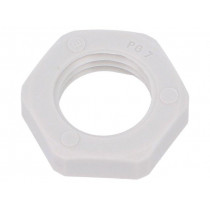 1.262.0700.11; Nut; PG7; polyamide; UL94V-0; Thk: 5mm; Spanner: 19mm; grey; HUMMEL