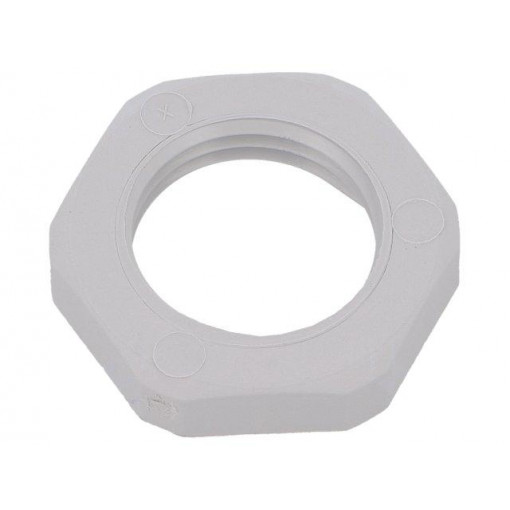 1.262.0900.11; Nut; PG9; polyamide; UL94V-0; Thk: 5mm; Spanner: 22mm; grey; HUMMEL