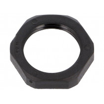 1.262.1101.11; Nut; PG11; polyamide; UL94V-0; Thk: 5mm; Spanner: 24mm; black; HUMMEL