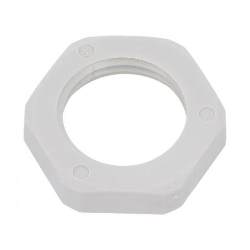 1.262.1600.50; Nut; M16; polyamide; UL94V-0; Thk: 5mm; Spanner: 17mm; grey; HUMMEL