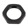 1.262.1601.11; Nut; PG16; polyamide; UL94V-0; Thk: 6mm; Spanner: 30mm; black; HUMMEL
