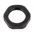 1.262.2001.50; Nut; M20; polyamide; UL94V-0; Thk: 6mm; Spanner: 27mm; black; HUMMEL