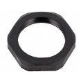 1.262.2101.11; Nut; PG21; polyamide; UL94V-0; Thk: 7mm; Spanner: 36mm; black; HUMMEL