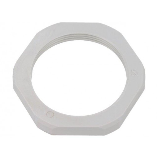 1.262.4000.50; Nut; M40; polyamide; UL94V-0; Thk: 7mm; Spanner: 50mm; grey; HUMMEL