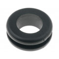 633-02030; Grommet; Ømount.hole: 12mm; Øhole: 10mm; PVC; black; -30÷60°C; HELLERMANNTYTON