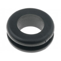 633-02030; Grommet; Ømount.hole: 12mm; Øhole: 10mm; PVC; black; -30÷60°C; HELLERMANNTYTON