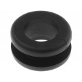 633-02040; Grommet; Ømount.hole: 12mm; Øhole: 10mm; PVC; black; -30÷60°C; HELLERMANNTYTON