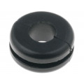 633-02070; Grommet; Ømount.hole: 10mm; Øhole: 6mm; PVC; black; -30÷60°C; HELLERMANNTYTON