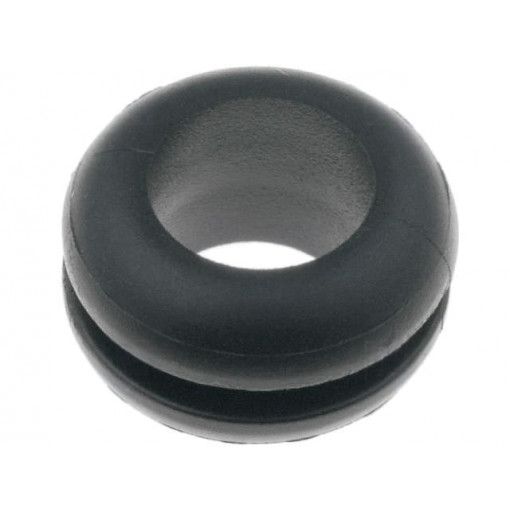 633-02080; Grommet; Ømount.hole: 9.5mm; Øhole: 8mm; PVC; black; -30÷60°C; HELLERMANNTYTON