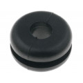 633-02090; Grommet; Ømount.hole: 9mm; Øhole: 4mm; PVC; black; -30÷60°C; UL94V-2; HELLERMANNTYTON