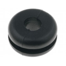 633-02090; Grommet; Ømount.hole: 9mm; Øhole: 4mm; PVC; black; -30÷60°C; UL94V-2; HELLERMANNTYTON