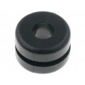 633-02100; Grommet; Ømount.hole: 9mm; Øhole: 6mm; PVC; black; -30÷60°C; UL94V-2; HELLERMANNTYTON