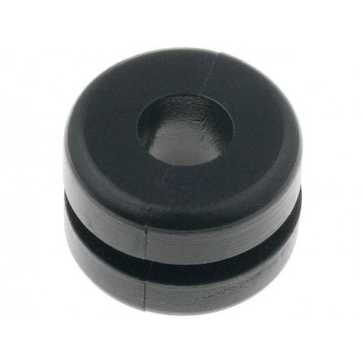 633-02100; Grommet; Ømount.hole: 9mm; Øhole: 6mm; PVC; black; -30÷60°C; UL94V-2; HELLERMANNTYTON