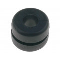 633-02120; Grommet; Ømount.hole: 6mm; Øhole: 4mm; PVC; black; -30÷60°C; UL94V-2; HELLERMANNTYTON