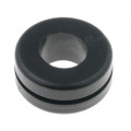 633-03010; Grommet; Ømount.hole: 11mm; Øhole: 8mm; PVC; black; -30÷60°C; HELLERMANNTYTON