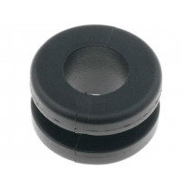 633-03020; Grommet; Ømount.hole: 11mm; Øhole: 8mm; PVC; black; -30÷60°C; HELLERMANNTYTON