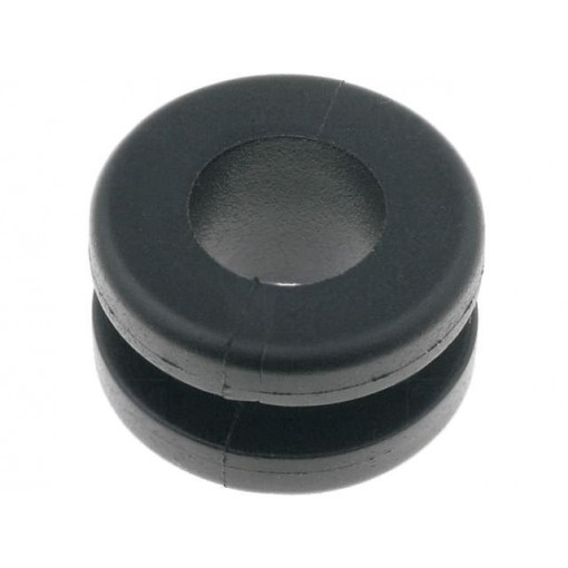 633-03020; Grommet; Ømount.hole: 11mm; Øhole: 8mm; PVC; black; -30÷60°C; HELLERMANNTYTON
