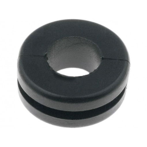 633-03030; Grommet; Ømount.hole: 11mm; Øhole: 8mm; PVC; black; -30÷60°C; HELLERMANNTYTON