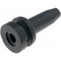 632-01040; Strain relief; Ømount.hole: 9.5mm; Øhole: 3mm; PVC; black; L: 28.5mm; HELLERMANNTYTON