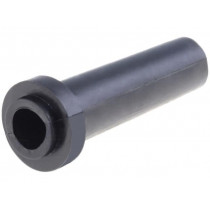 632-02130; Strain relief; Ømount.hole: 6mm; Øhole: 3.5mm; PVC; black; L: 23mm; HELLERMANNTYTON