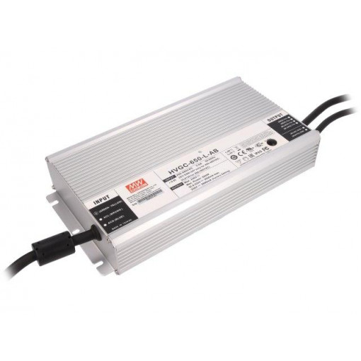 HVGC-650-L-AB; Power supply: switched-mode; LED; 650W; 92.8÷232VDC; 1400÷3500mA; MEAN WELL