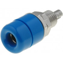IBU401NI/BL; Socket; 4mm banana; 32A; 60VDC; blue; nickel plated; insulated; SCHÜTZINGER
